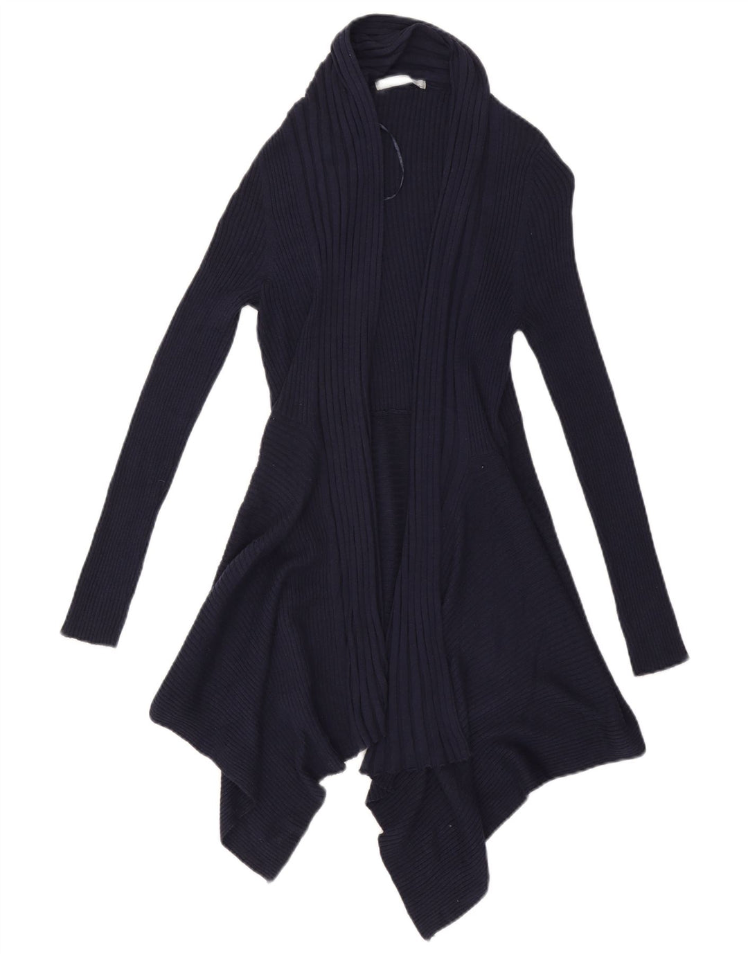 Marks & Spencer Dame Longline Cardigan Sweater UK 14 Medium Navy Blue
