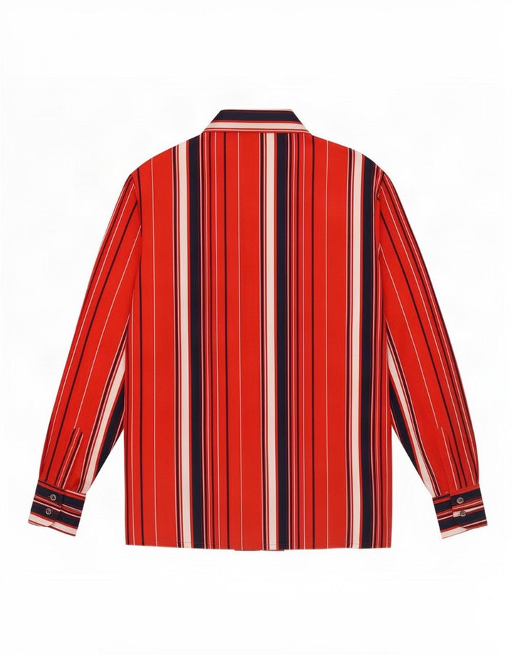 Romansk dameskjorte UK 12 Medium rødstribet