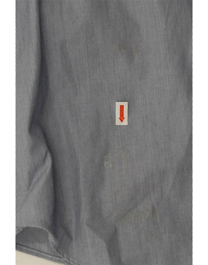 Calvin Klein Herre Tætsiddende Skjorte Størrelse 39 15 1/2 Medium Blå Tynd Stribet