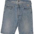 ROY ROGERS Mens Denim Shorts W32 Medium  Blue Cotton