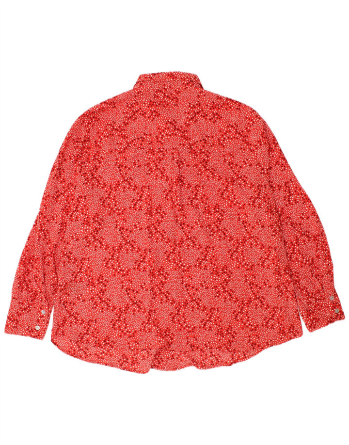 MARKS & SPENCER Dameskjorte UK 16 Stor rød geometrisk polyester