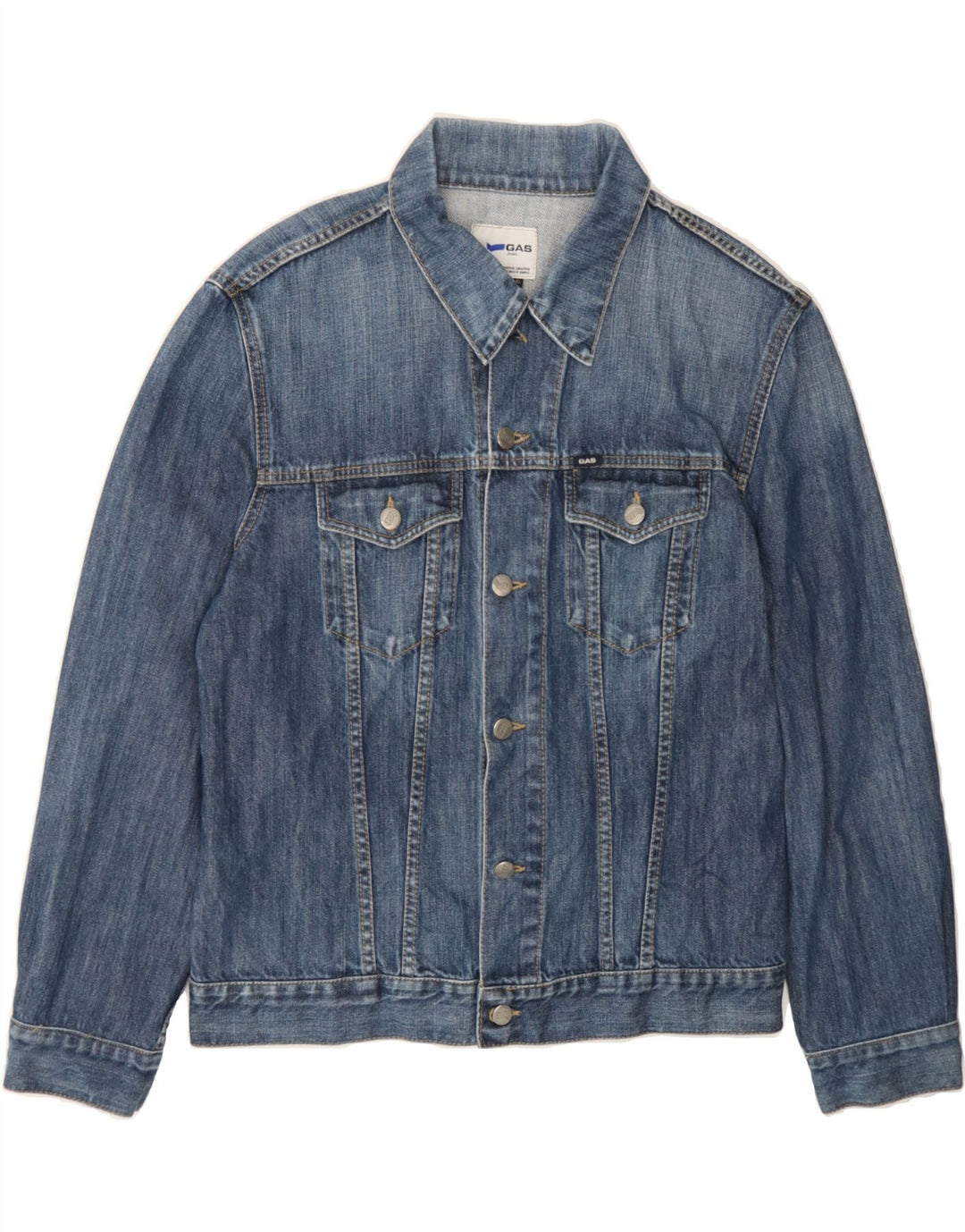 GAS Boys Denim Jacket 13-14 Years XL Blue Cotton Vintage Gas and Second-Hand Gas from Messina Hembry 
