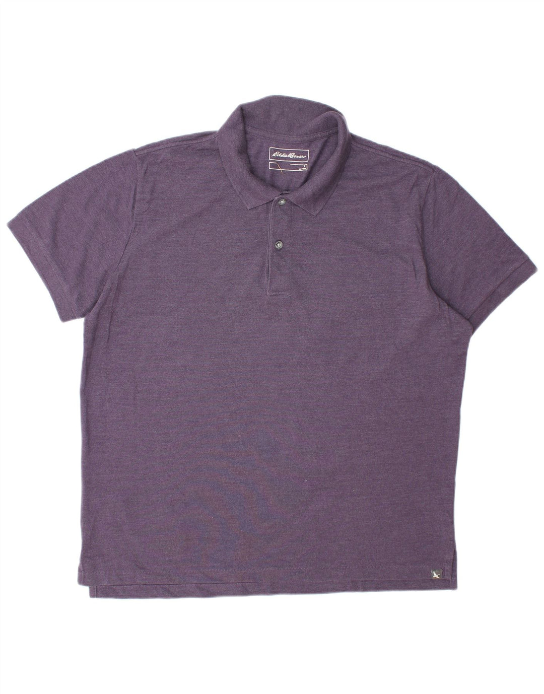 EDDIE BAUER Poloshirt til mænd XL Lilla bomuld