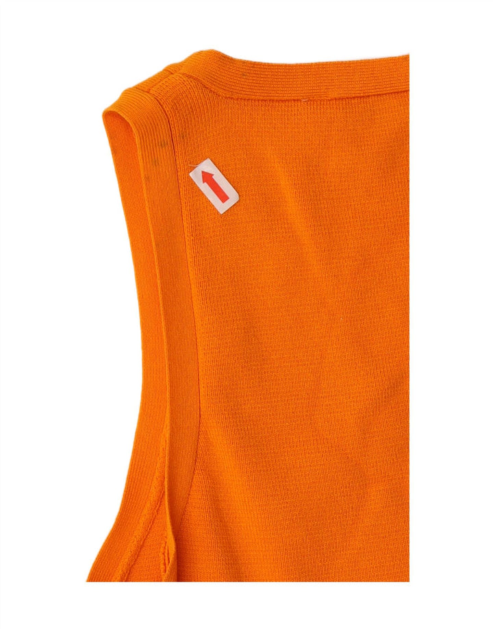 ZARA Womens Crop Vest Tank Top UK 10 Small Orange Vintage Zara and Second-Hand Zara from Messina Hembry 