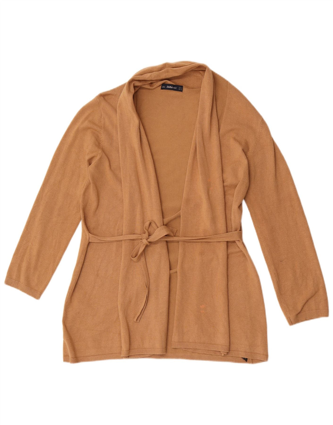 Zara Dame Cardigan Sweater UK 12 Medium Beige Viscose