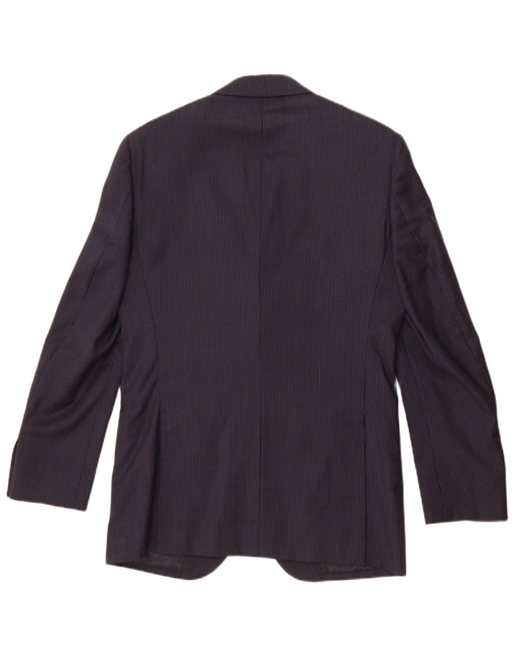 Boggi Herre 3-knaps blazerjakke IT 46 Lille marineblå nålestribet uld