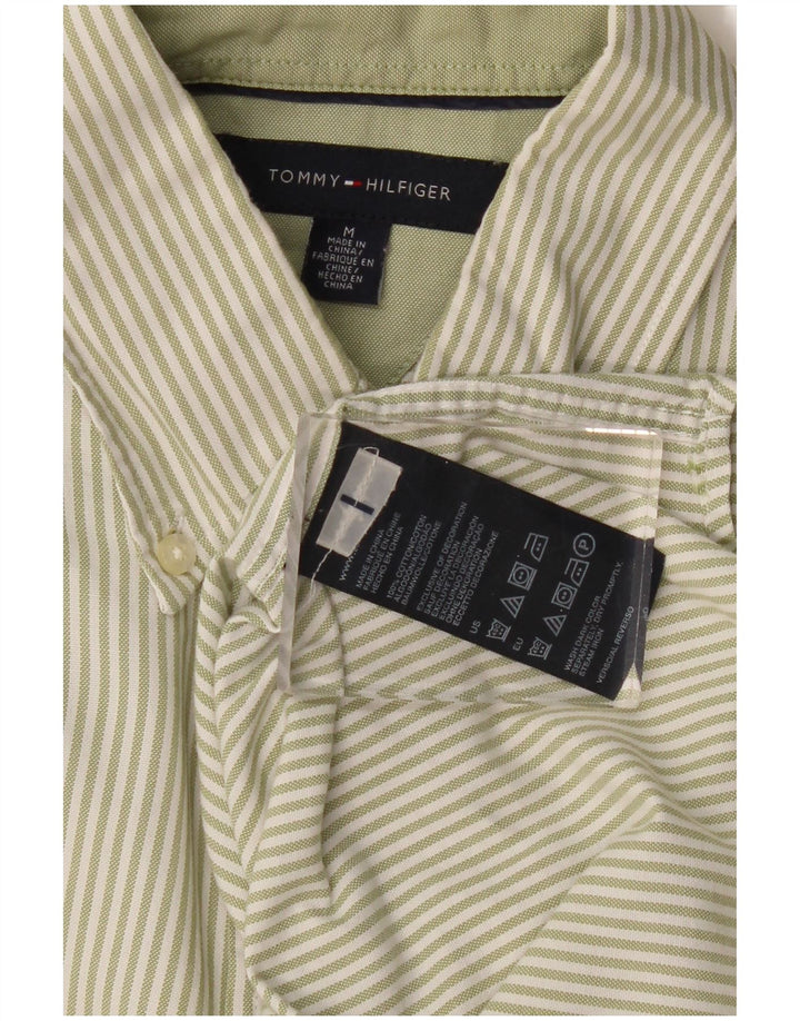 TOMMY HILFIGER Herreskjorte Medium Khaki Nålestribet bomuld