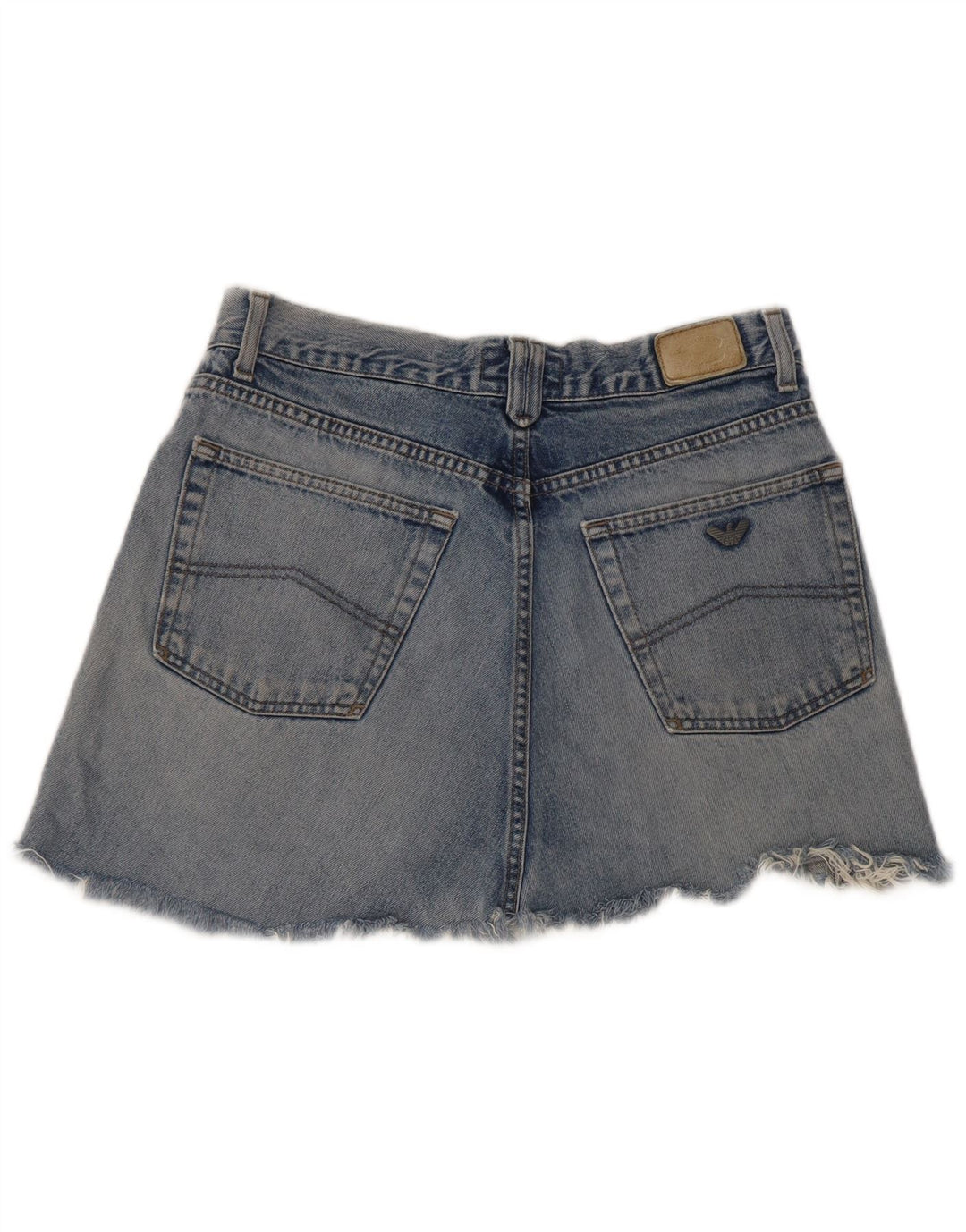 Armani Dame Mini Denim Nederdel W30 Medium Blue