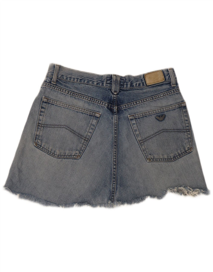 Armani Dame Mini Denim Nederdel W30 Medium Blue
