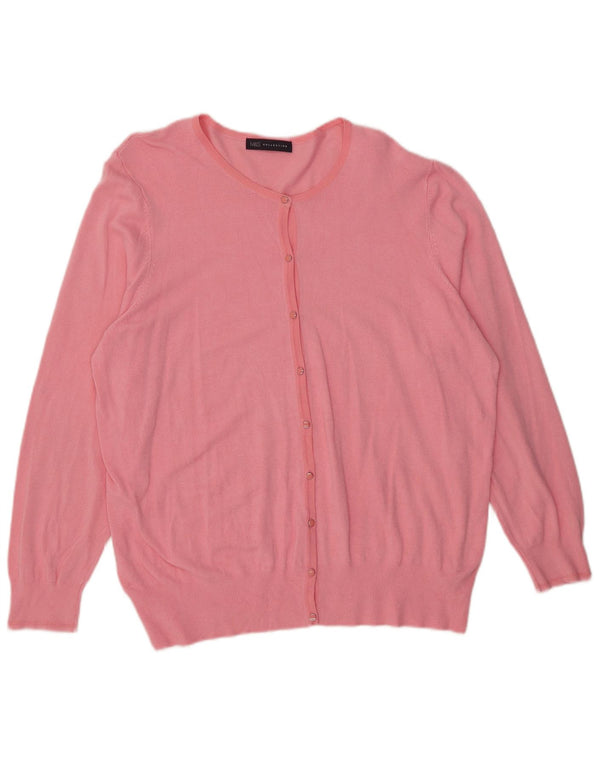 Marks & Spencer Dame Cardigan Sweater UK 24 4XL Pink Viscose