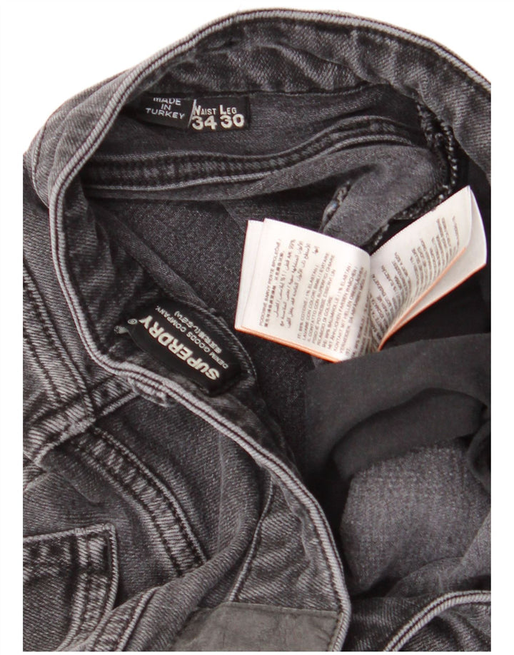 Superdry herre cropped jeans W34 L24 sort bomuld