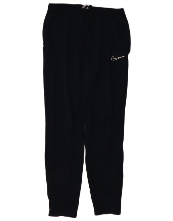 NIKE Mens Dri Fit Graphic Tracksuit Trousers Large  Navy Blue Polyester
