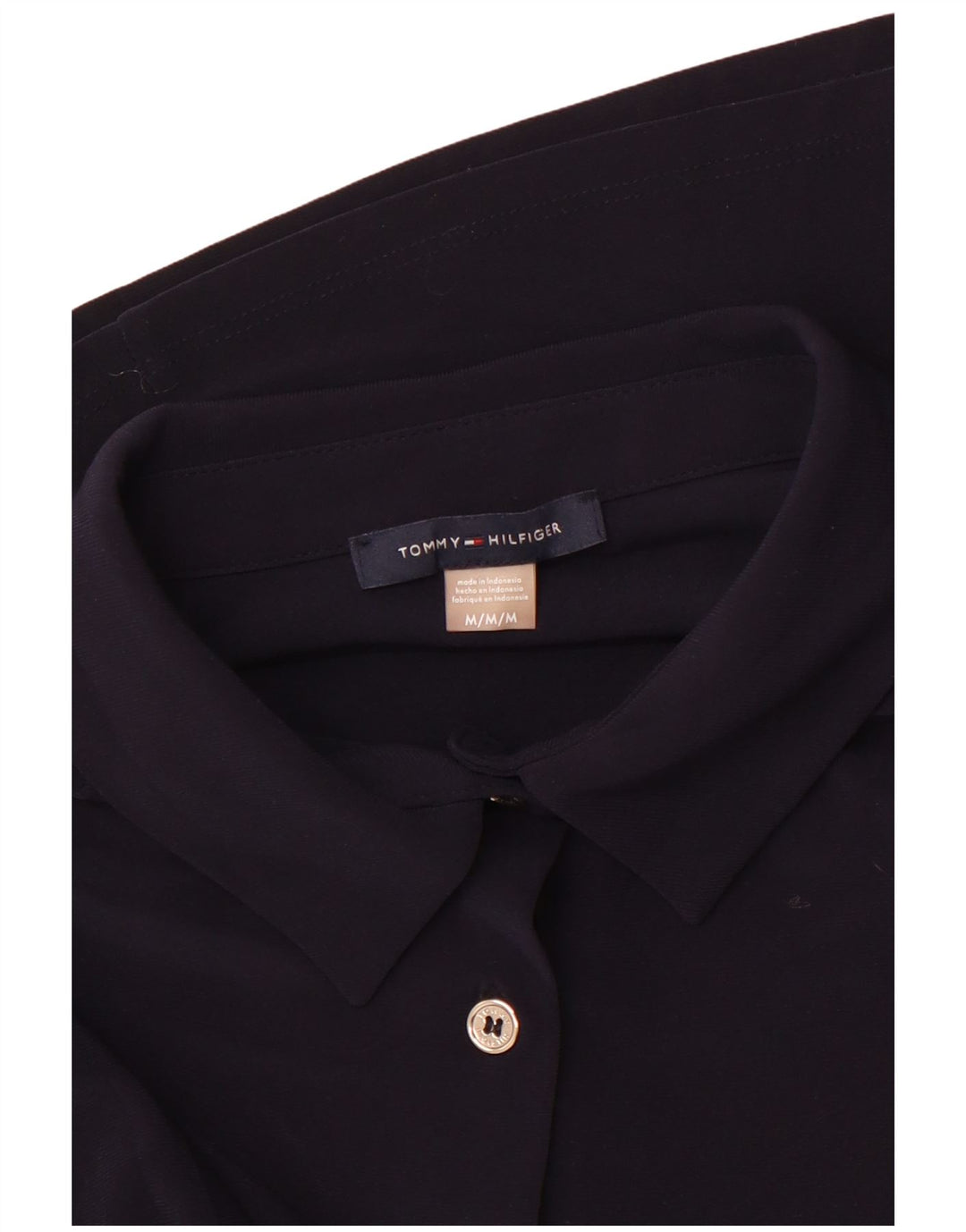 Tommy Hilfiger Dameskjorte UK 12 Medium Navy Blue