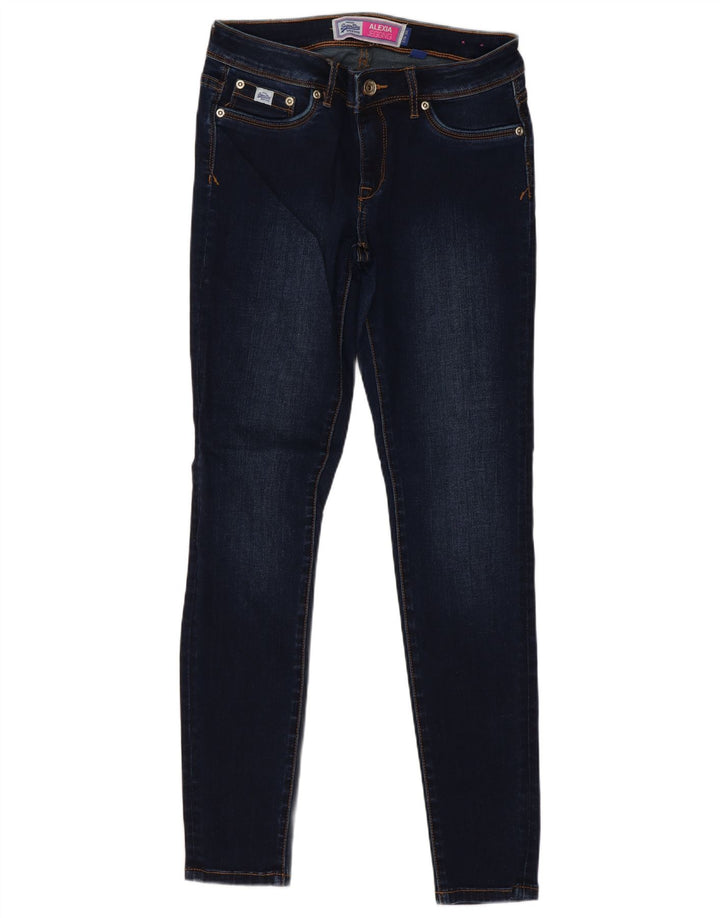 Superdry Alexia Jegging Jeans til kvinder W27 L30 Marineblå bomuld