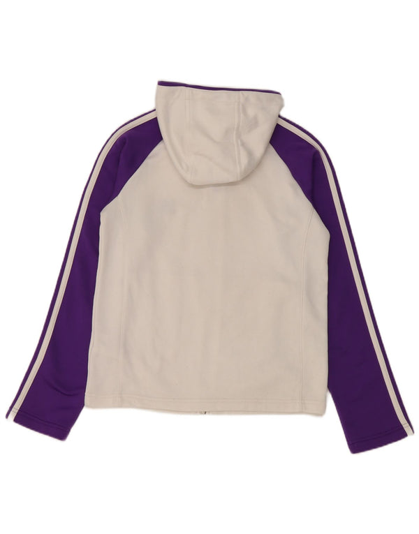Adidas hættetrøje med lynlås til piger 11-12 år Hvid Colourblock Polyester