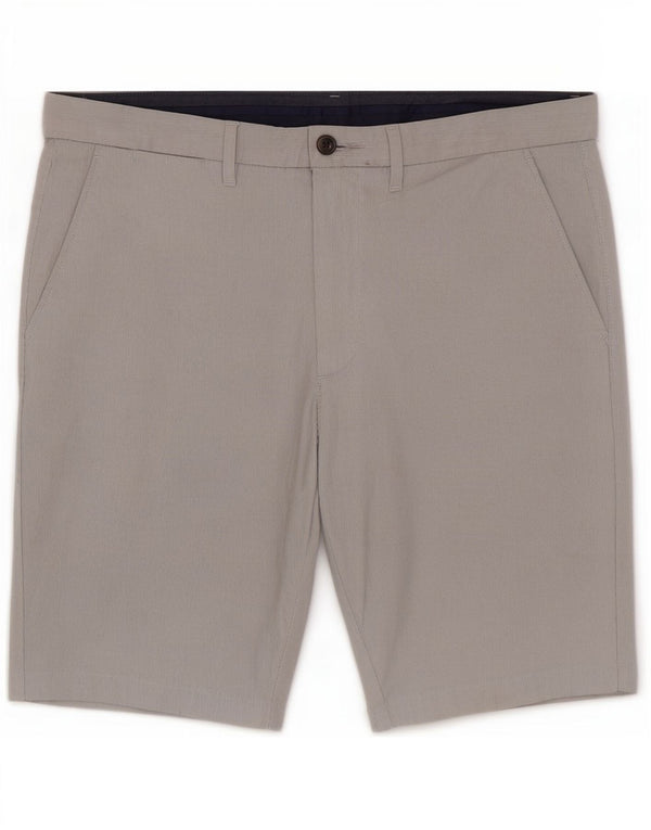Marks & Spencer Chino Shorts til mænd W32 mellemgrå nålestribet bomuld