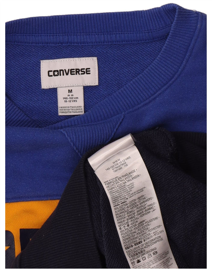 Converse Boys Grafisk Sweatshirt Jumper 10-11 år Medium Blue Colourblock