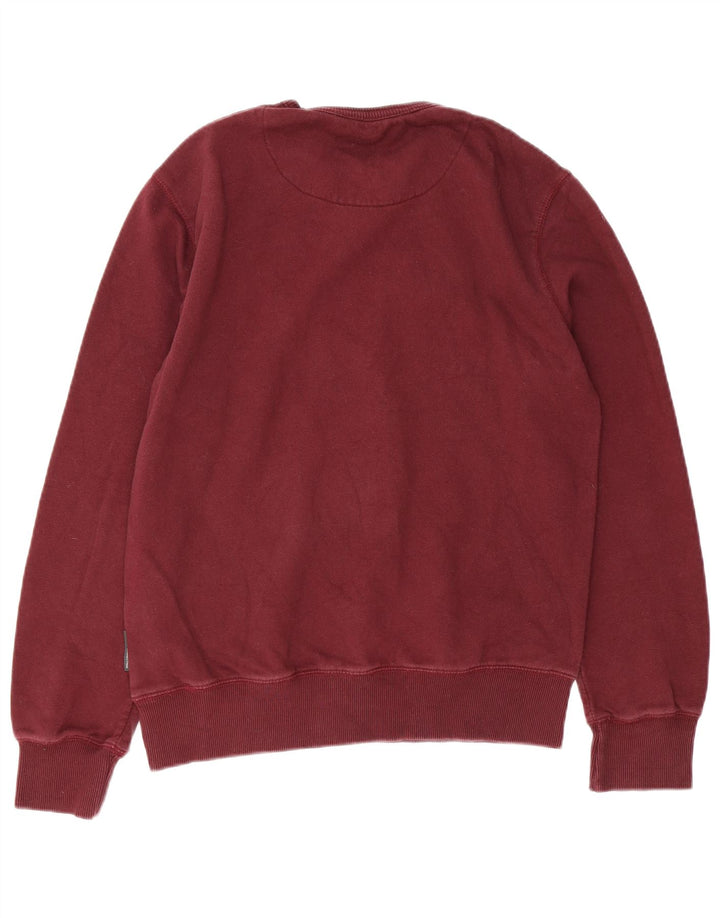 FRENCH CONNECTION Mens Sweatshirt Jumper Medium Burgundy Cotton