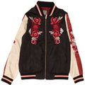Biba Graphic Bomber Jacket UK 8 Small Black Floral Polyester