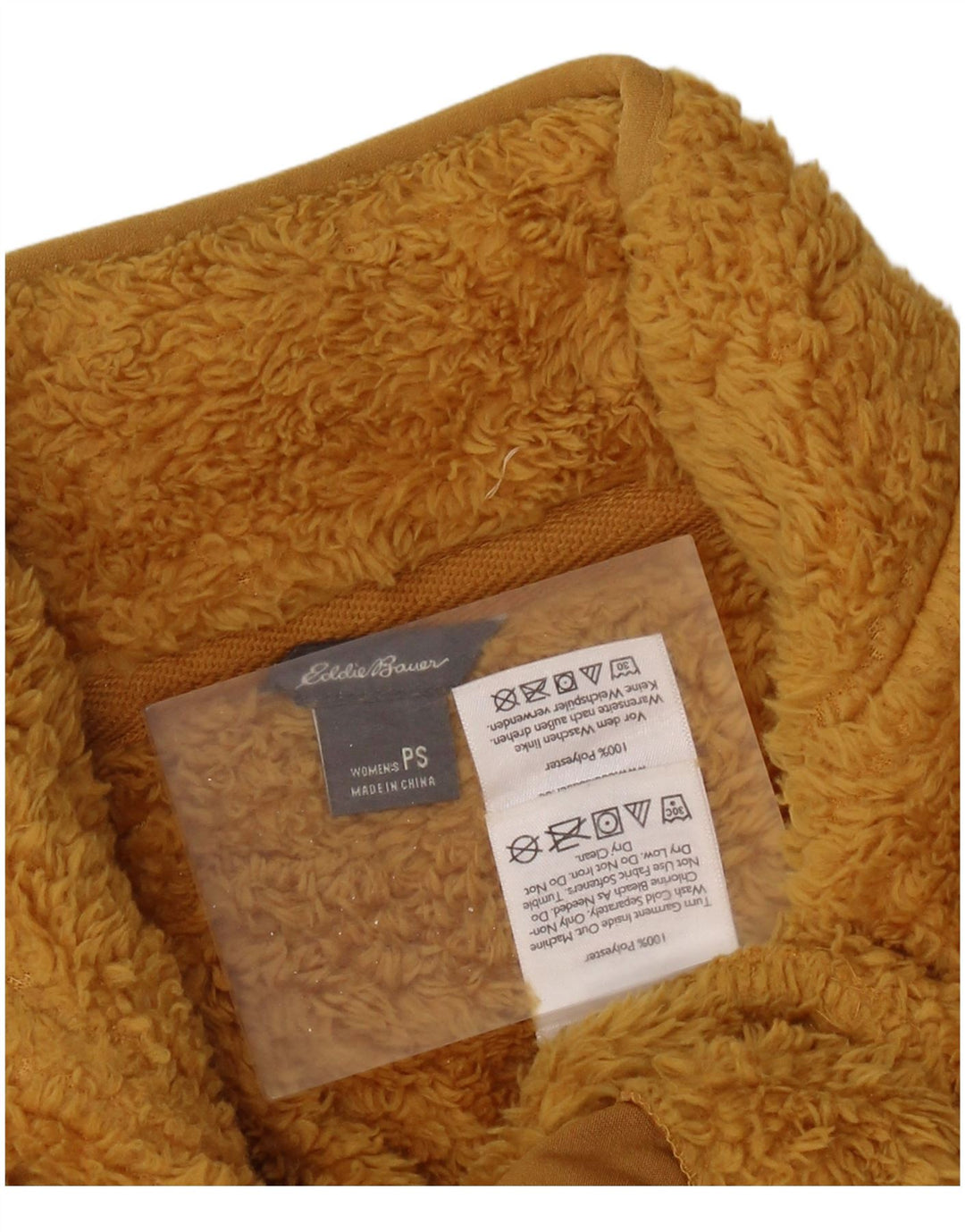Eddie Bauer Fleece Jumper med lynlås til kvinder UK 10 Lille gul polyester