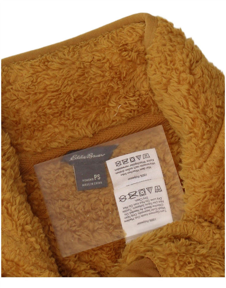 Eddie Bauer Fleece Jumper med lynlås til kvinder UK 10 Lille gul polyester