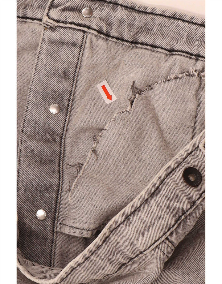 Marks & Spencer Dame denimjakke UK 10 Lille Grå Bomuld
