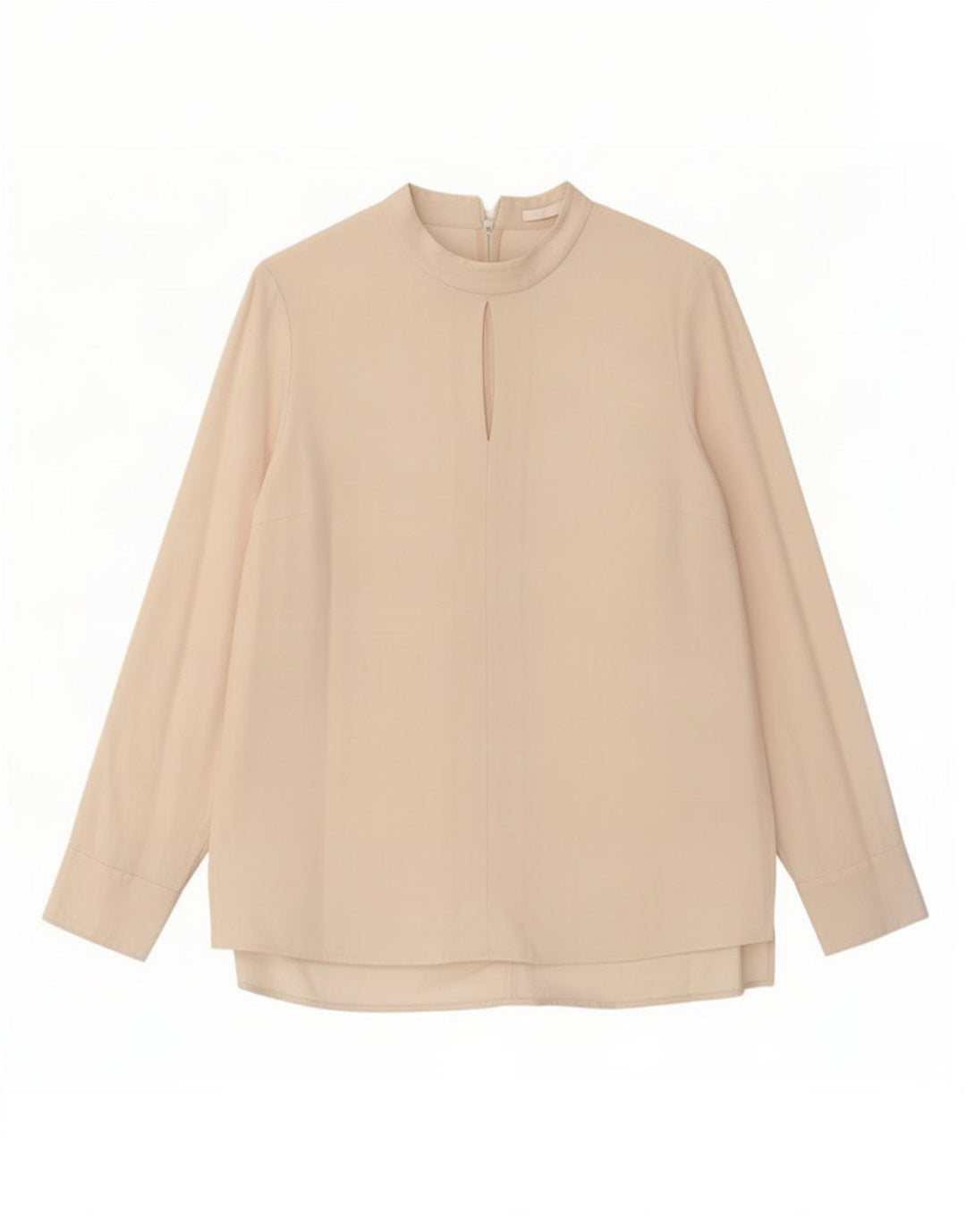 Hugo Boss Dame Langærmet Bluse Top UK 12 Medium Off White Acetate