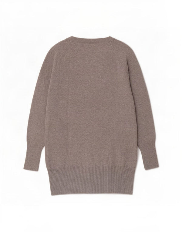 Zara Womens Longline Cardigan Sweater UK 10 Small Grey Bomuld