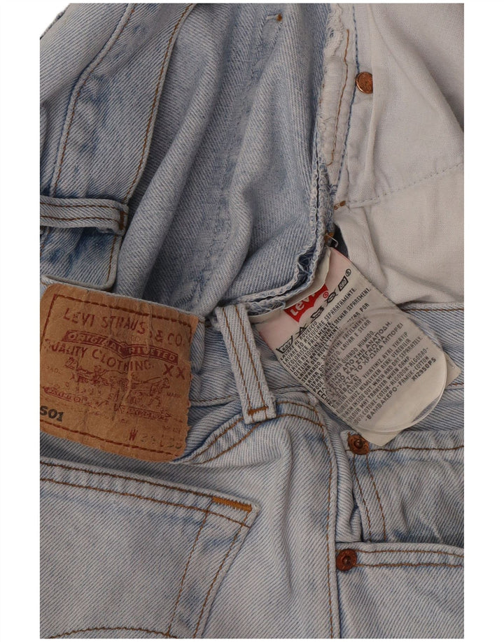 Levi's Herre 501 lige jeans W34 L35 blå bomuld