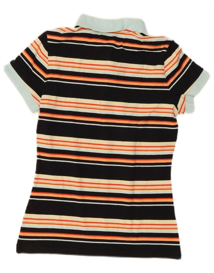Lacoste Dame Polo Shirt Størrelse 38 Medium Sort Stribet Bomuld