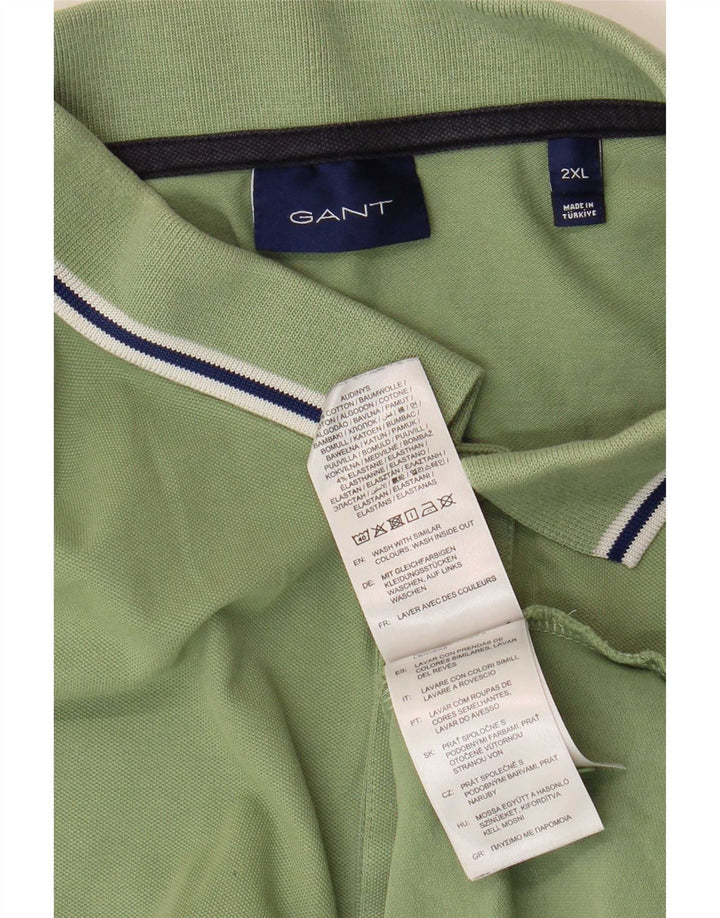 Gant Polo Shirt til mænd 2XL Grøn Stribet Bomuld