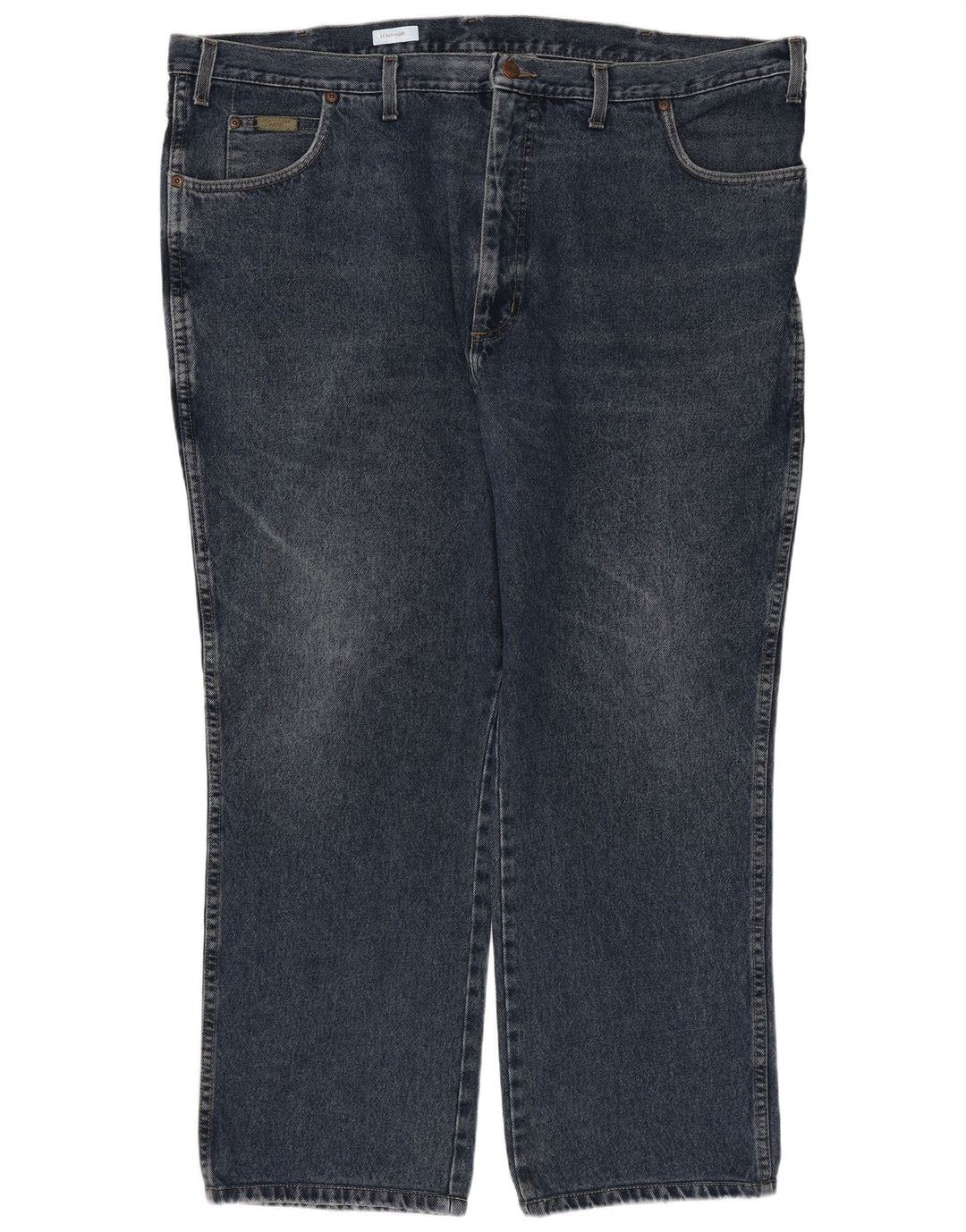 Wrangler Herre Texas Straight Jeans W44 L28 Marineblå Bomuld