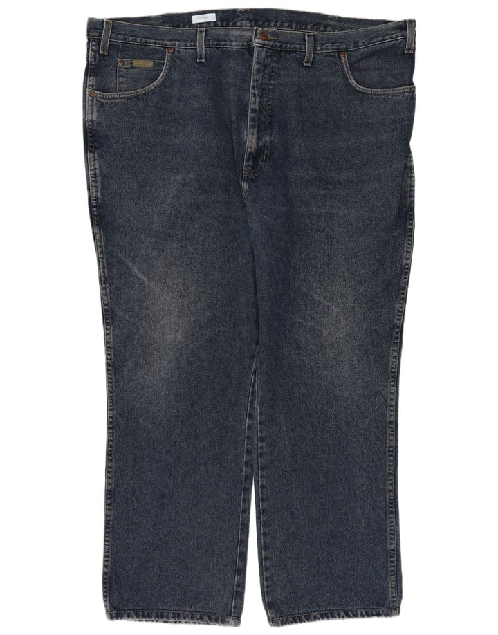 Wrangler Herre Texas Straight Jeans W44 L28 Marineblå Bomuld