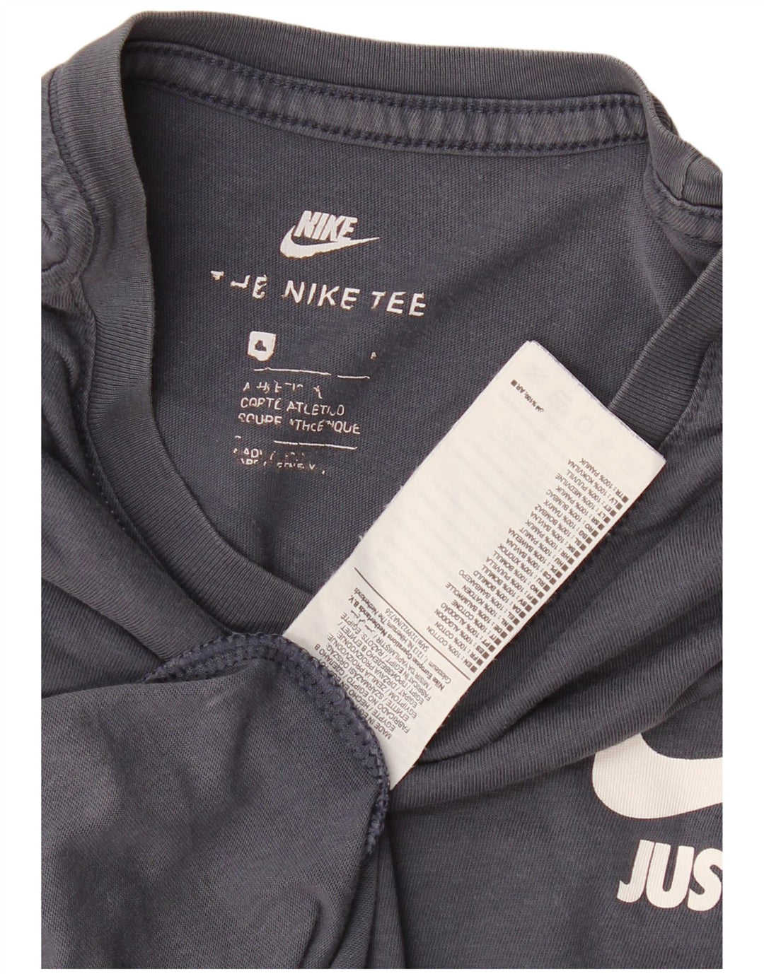 Nike grafisk T-shirt top til mænd, stor marineblå bomuld