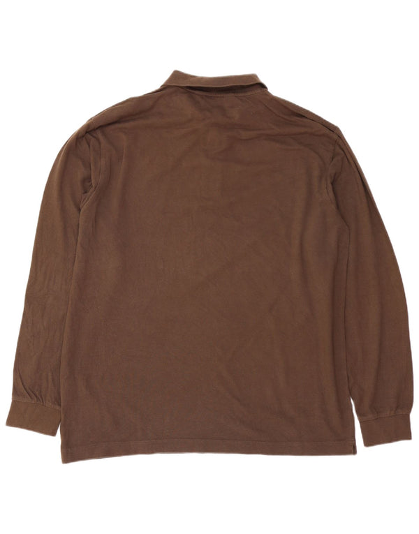 Kappa Langærmet Polo Shirt til mænd XL Brun Bomuld