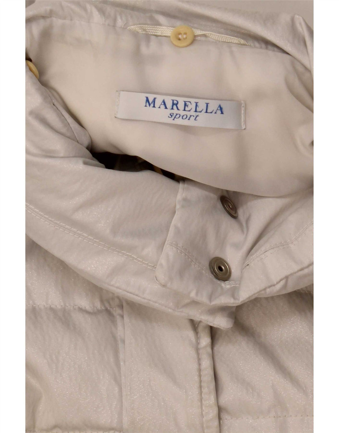Marella Dame Polstret Frakke UK 12 Medium White Polyester