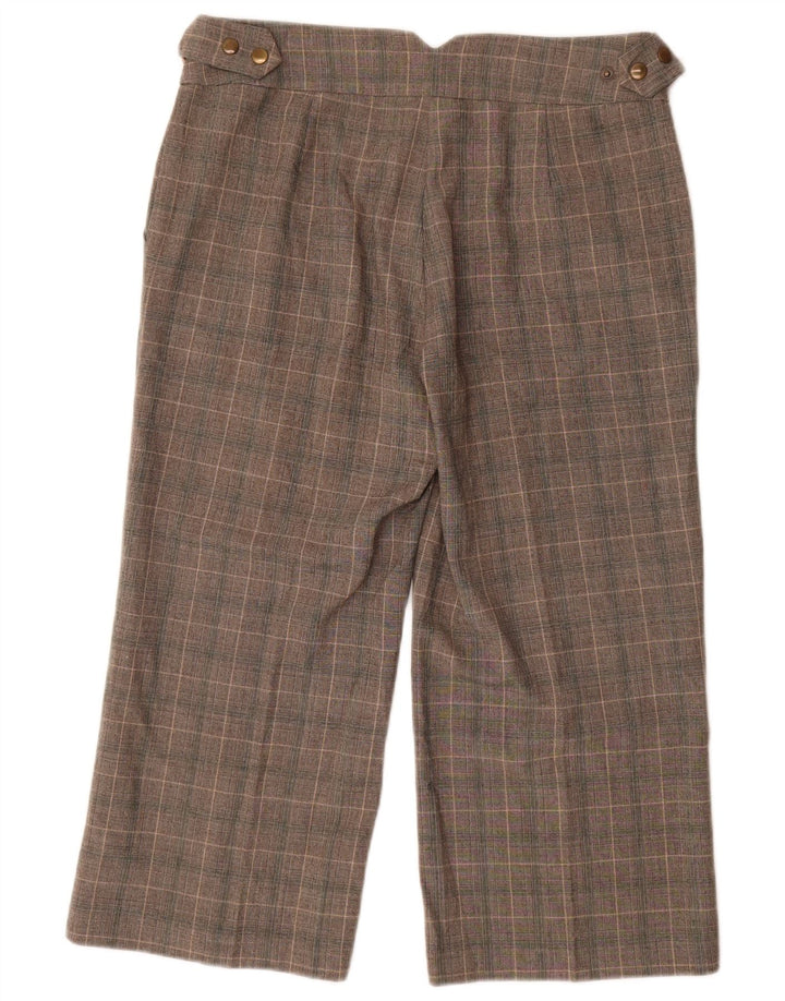 Marks & Spencer Dame Capri Bukser UK 12 Medium W30 L23 Grå ternet