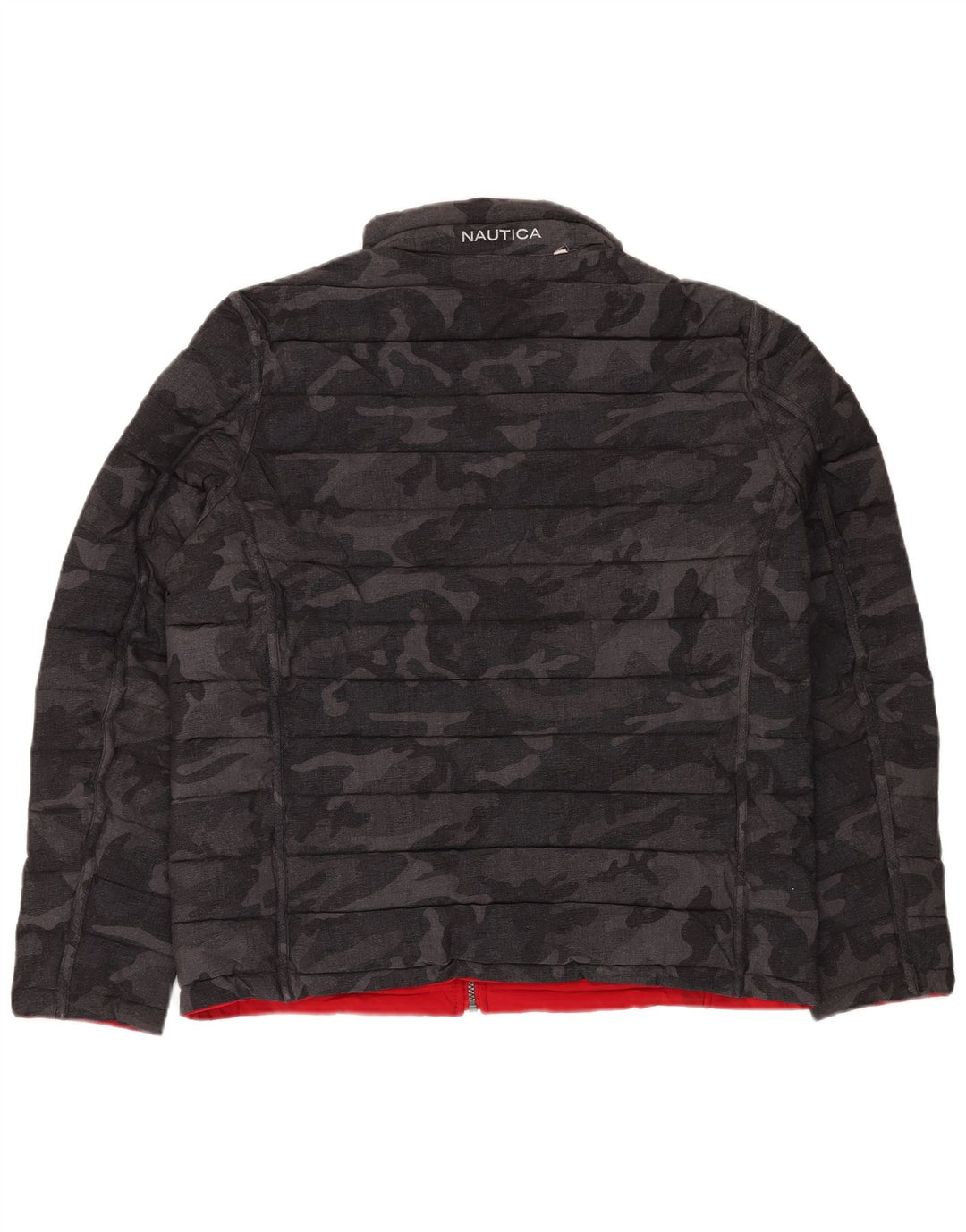 NAUTICA Herre vendbar polstret jakke UK 40 Stor sort Camouflage