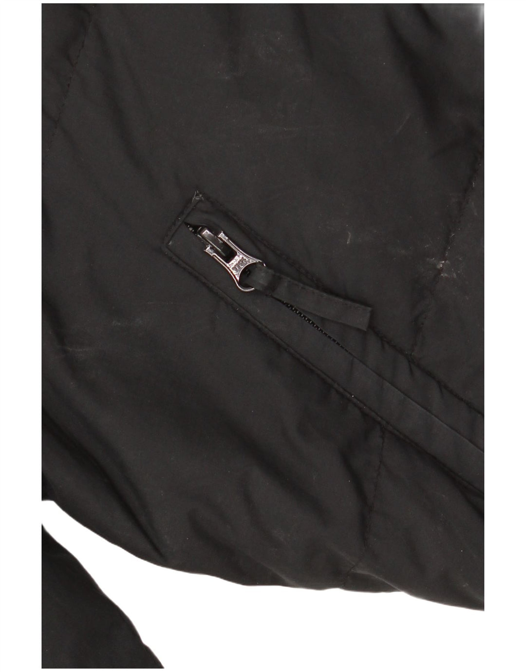 ADIDAS Dame Oversized hættepolstret jakke UK 10 Lille sort polyester