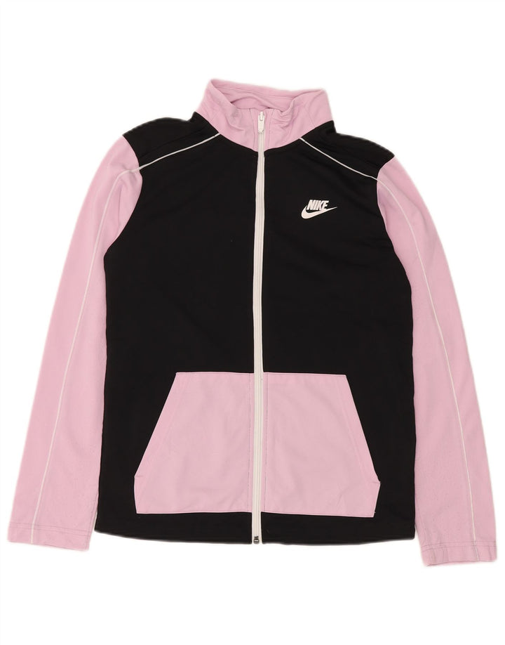 Nike Træningsdragt Topjakke til drenge 12-13 år Stor Pink Colourblock Polyester