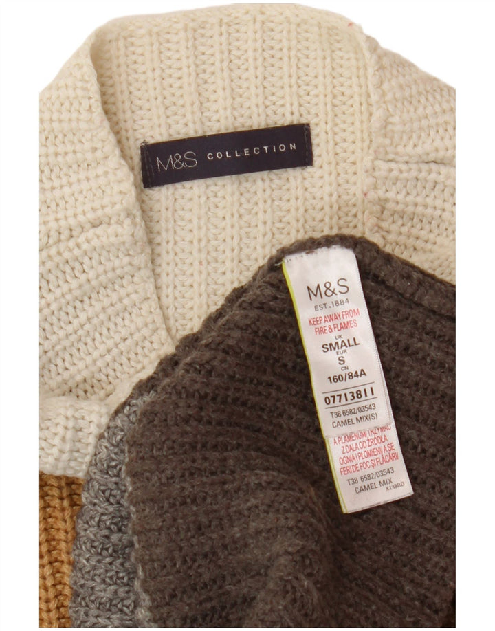 Marks & Spencer Dame Turtle Neck Jumper Sweater UK 10 Small Multicolored