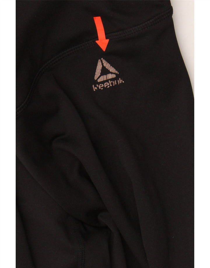 REEBOK Womens Leggings UK 10 Small  Black Vintage Reebok and Second-Hand Reebok from Messina Hembry 