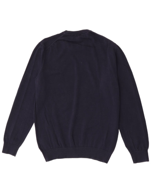 Lacoste Herre Regular Fit Crew Neck Jumper Sweater Størrelse 5 Large Navy Blue