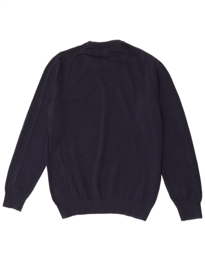 Lacoste Herre Regular Fit Crew Neck Jumper Sweater Størrelse 5 Large Navy Blue