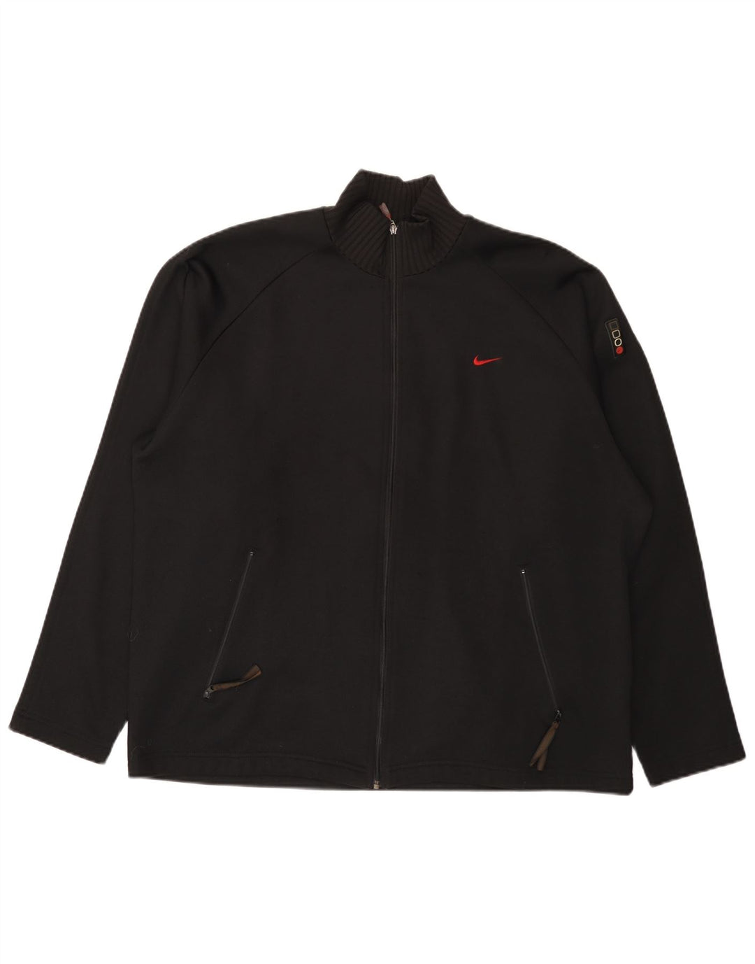 Nike Træningsdragt til mænd, topjakke UK 42/44 Stor sort polyester
