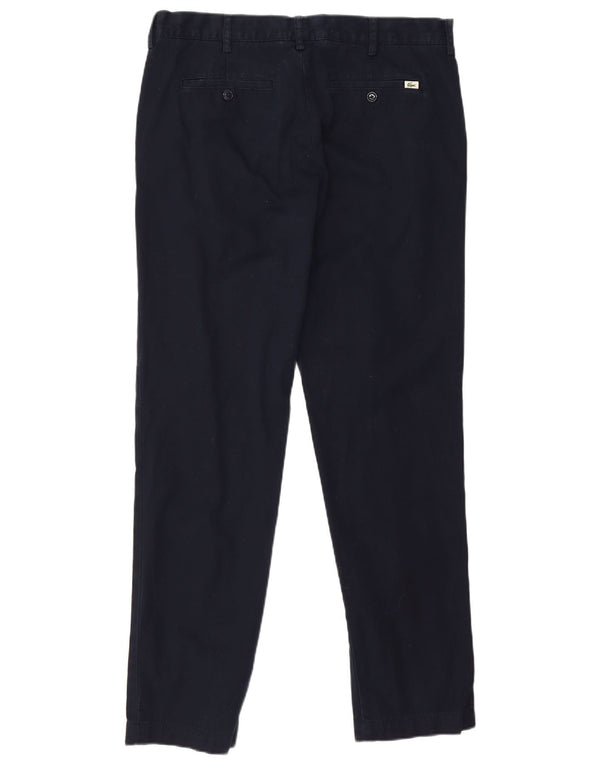 Lacoste Herre Slim Chino Bukser Størrelse 44 Large W34 L31 Marineblå Bomuld