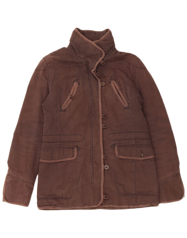 Levi's Dame Windbreaker Jacket UK 10 Lille brun sildeben