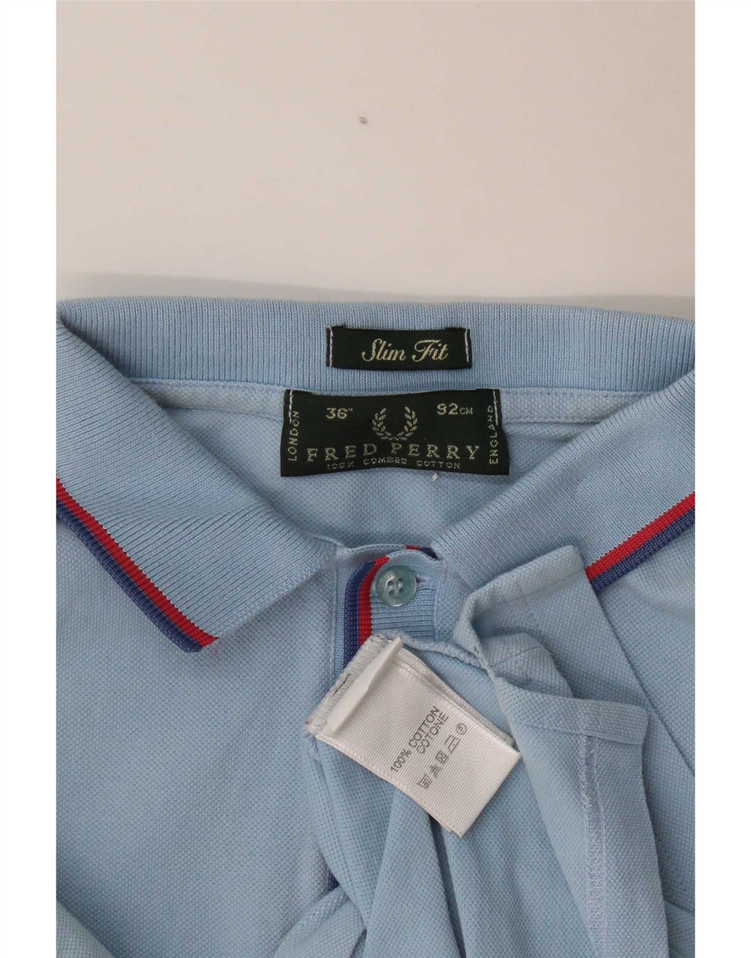Fred Perry Herre Slim Fit Polo Shirt Lille Blå Bomuld