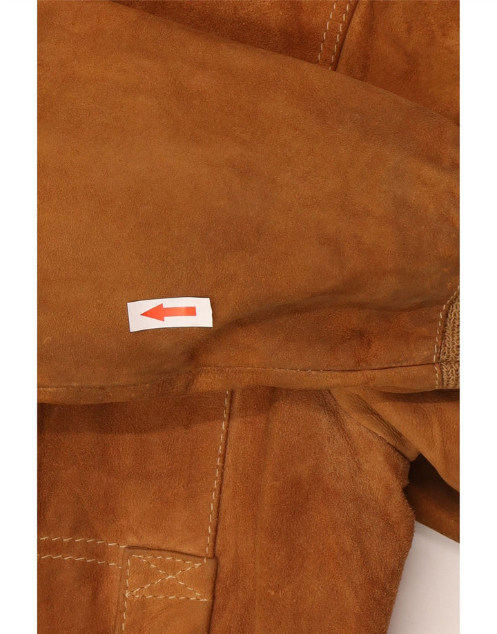 Vintage herre ruskind bomberjakke IT 48 Medium Brun