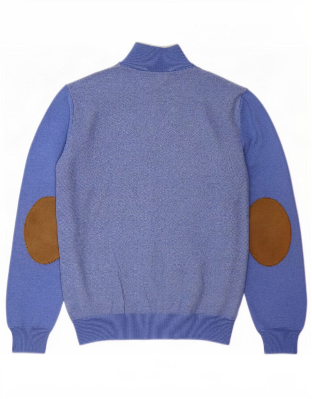 Massimo Dutti Herre Zip Neck Jumper Sweater Stor Blå Bomuld